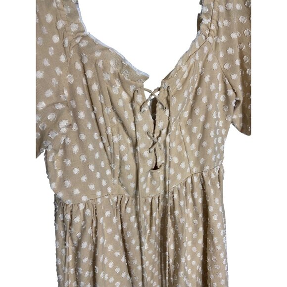 House of Harlow 1960 X REVOLVE Frans Neutral Dress-sz Large - Picture 7 of 12